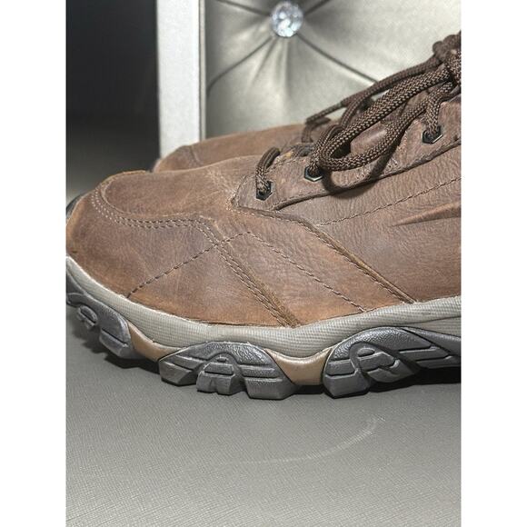 Merrell Moab Adventure Lace WP Men’s 10.5 Brown Leather Vibram Hiking Shoes